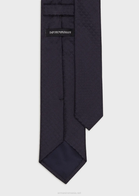 băiat R802G2508 cravată din mătase pură cu vultur jacquard peste tot Armani