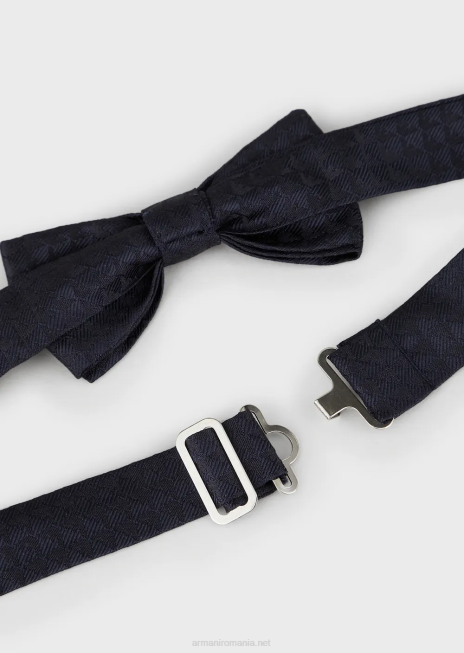 băiat R802G2511 papion din mătase pură cu vultur jacquard peste tot Armani