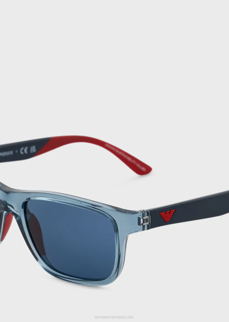 băiat R802G2524 ochelari de soare pentru copii în formă de pernă Armani