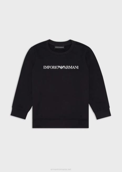 băiat R802G2386 hanorac cu logo din amestec modal Armani logo albastru