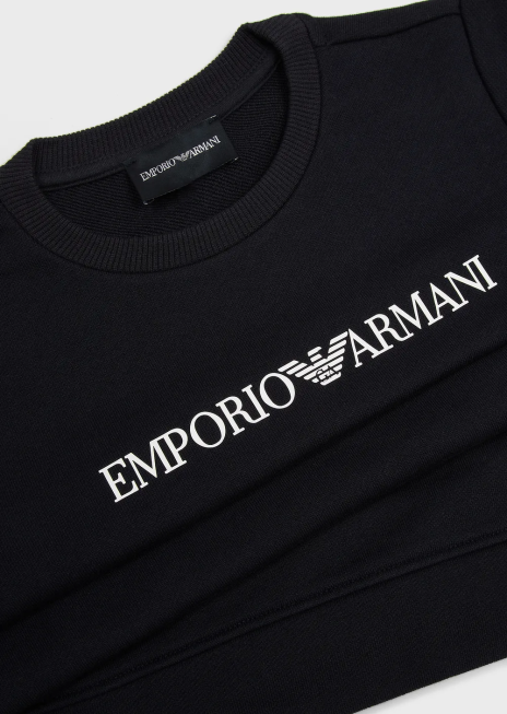 băiat R802G2386 hanorac cu logo din amestec modal Armani logo albastru