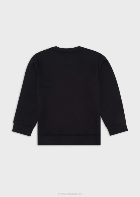 băiat R802G2386 hanorac cu logo din amestec modal Armani logo albastru