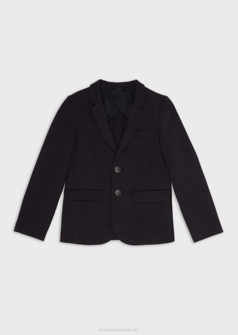 băiat R802G2398 jachetă din jerseu cusut la un singur piept Armani