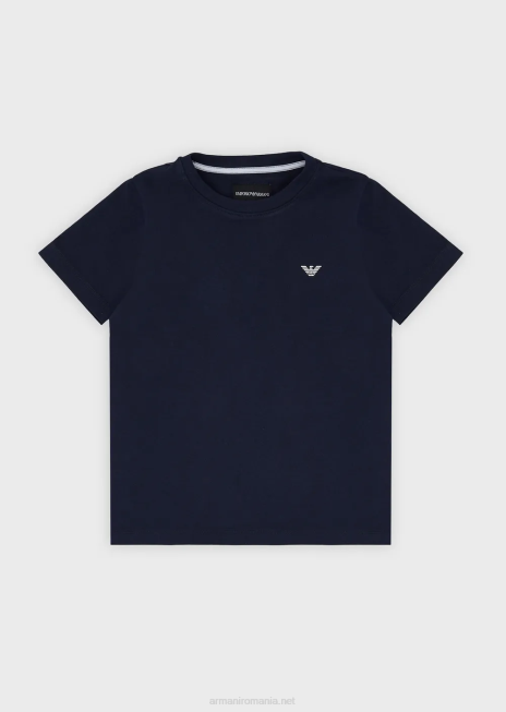 băiat R802G2410 tricou din bumbac cu logo Armani