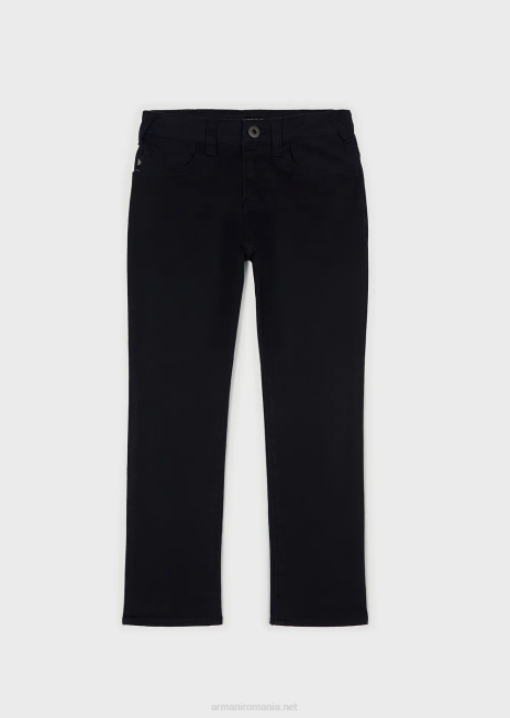 băiat R802G2415 pantaloni cu 5 buzunare din gabardină elastică Armani