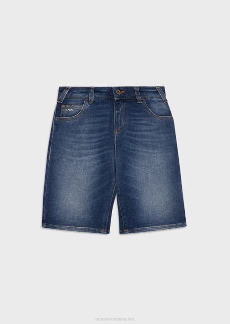 băiat R802G2416 pantaloni scurți din denim stretch Armani
