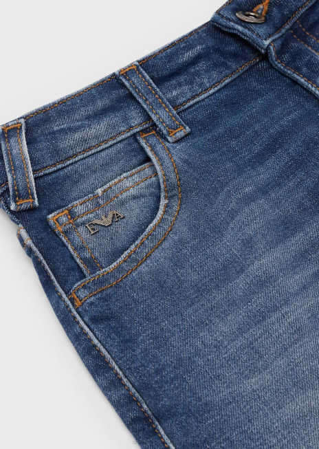 băiat R802G2416 pantaloni scurți din denim stretch Armani