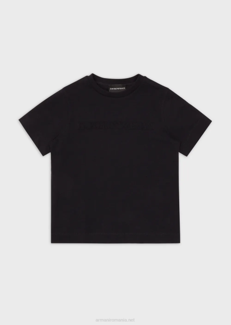 băiat R802G2427 tricou din jerseu greu cu sigla Emporio Armanialbastru marin