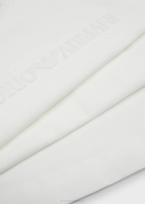 băiat R802G2427 tricou din jerseu greu cu sigla Emporio Armanialbastru marin