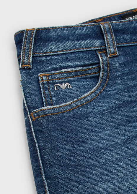 băiat R802G2438 blugi j45 din denim stretch Armani albastru inchis