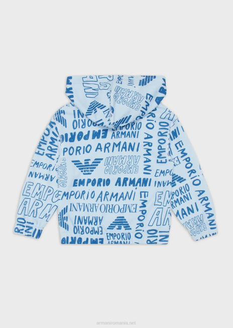 băiat R802G2439 hanorac cu glugă, cu inscripții ea crew Armani azur