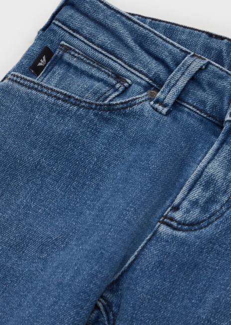 băiat R802G2473 blugi j06 din denim elastic Armani albastru marin