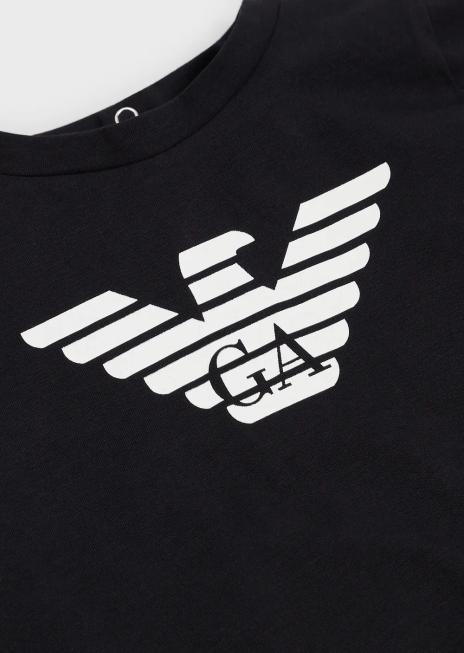 băiat R802G2670 tricou din jerseu pima cu logo Armani