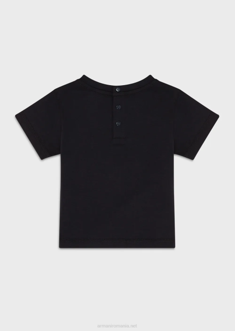 băiat R802G2670 tricou din jerseu pima cu logo Armani