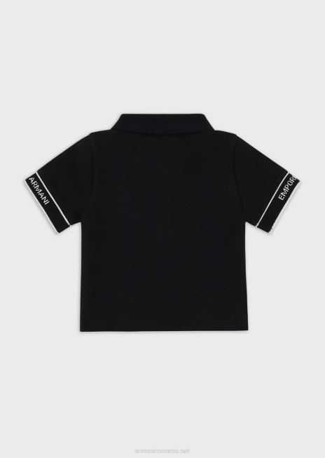 băiat R802G2690 tricou polo din tricou cu broderie vultur Armani albastru marin