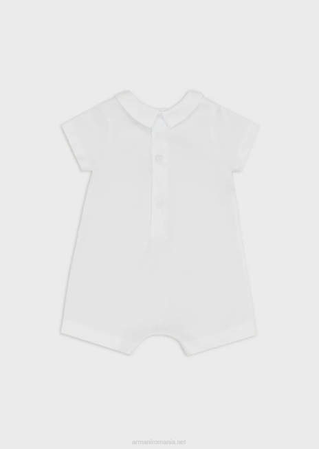 băiat R802G2694 salopeta din jerseu cu broderie de ursuleti Armani model