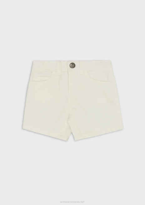 băiat R802G2701 pantaloni scurți de taur vopsiți în haine Armani alb