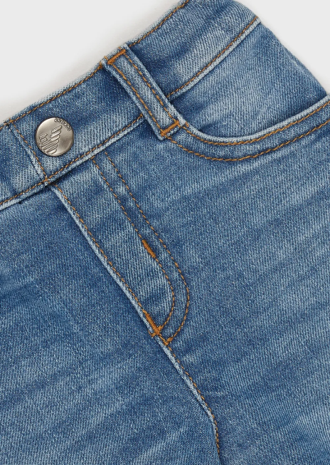 băiat R802G2703 Blugi j07 din denim cu inserție de logo în talie Armani albastru deschis