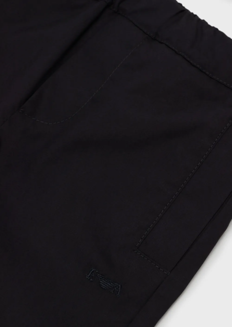băiat R802G2707 pantaloni din bumbac cu talie elastica Armani albastru marin