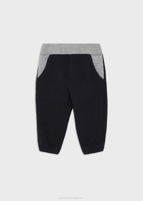 băiat R802G2717 pantaloni de jogging cu logo-ul vultur pictat Armani