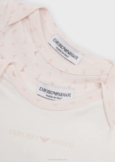 băiat R802G2720 set cadou de două body-uri cu vultur op-art peste tot Armani