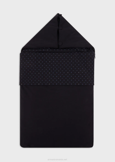 băiat R802G2724 sac de dormit cu imprimeu op-art vultur Armani