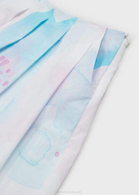 fată R802G2541 fusta din popelin cu imprimeu floral acuarela Armani