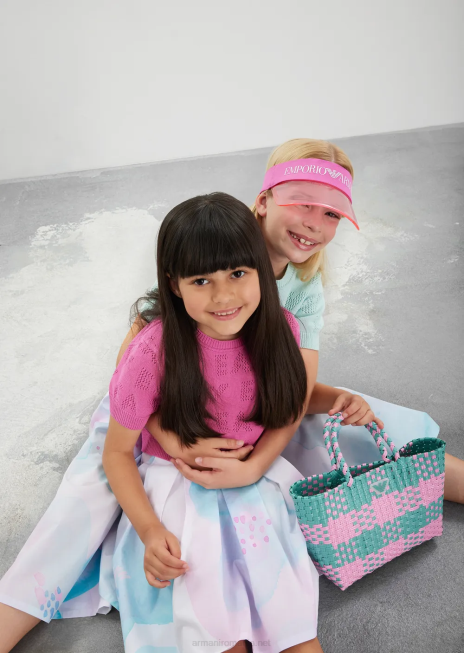 fată R802G2541 fusta din popelin cu imprimeu floral acuarela Armani