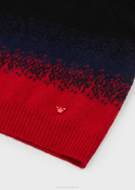 fată R802G2570 pulover din amestec de lână perforat cu acul Armani