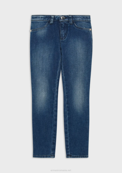 fată R802G2574 blugi din denim spalat cu pietre j32 Armani albastru marin