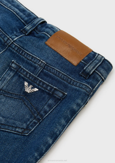 fată R802G2574 blugi din denim spalat cu pietre j32 Armani albastru marin