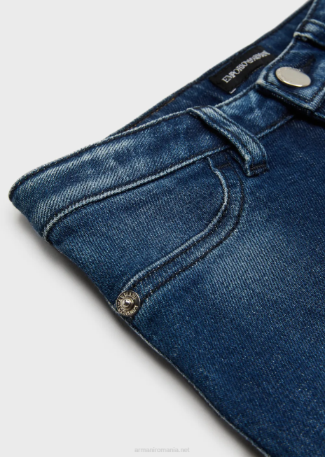 fată R802G2574 blugi din denim spalat cu pietre j32 Armani albastru marin