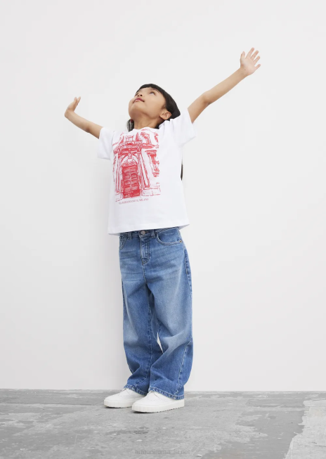 fată R802G2575 blugi j31 din denim stretch Armani albastru marin