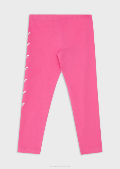 fată R802G2576 Jambiere din jerseu ea crew cu vulturi verticale Armani fucsie