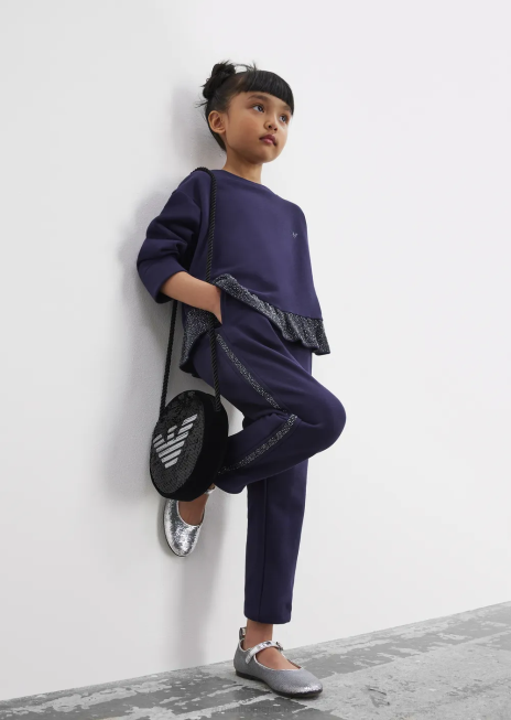 fată R802G2581 Mary Janes cu paiete peste tot Armani argint