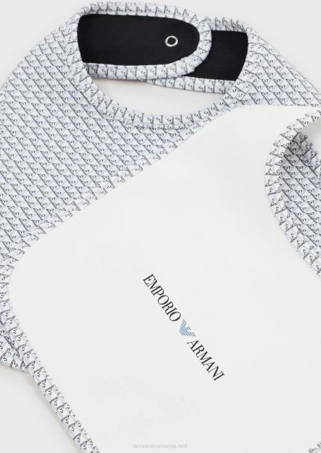 fată R802G2624 set de două bavete cu vulturi op-art Armani azur