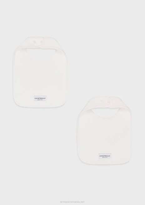 fată R802G2625 set de două bavete cu vulturi op-art Armani roz