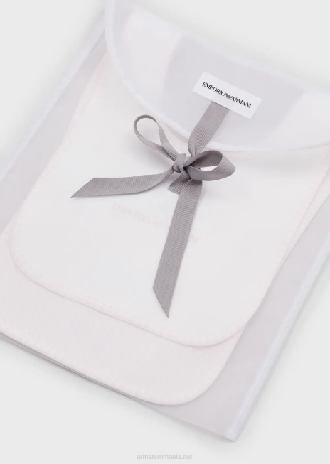 fată R802G2625 set de două bavete cu vulturi op-art Armani roz