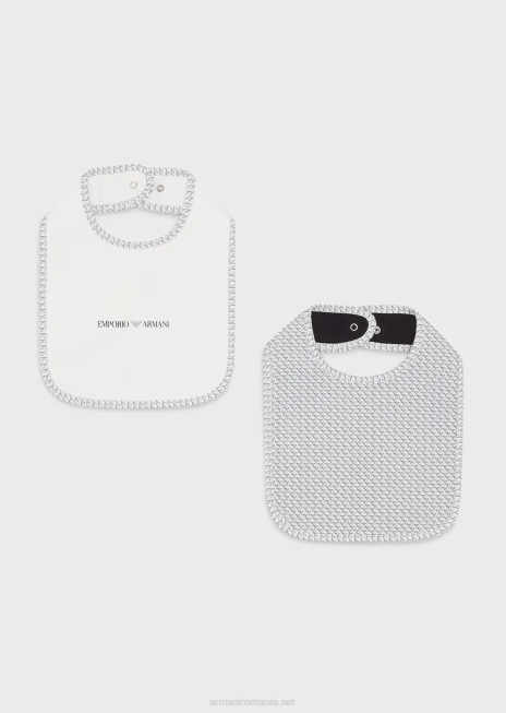 fată R802G2626 set de două bavete cu vulturi op-art Armani