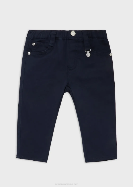 fată R802G2622 pantaloni din gabardină de bumbac Armani