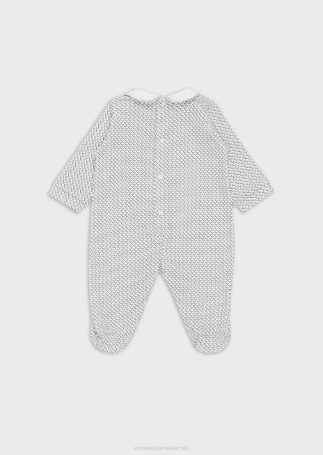 fată R802G2629 costume cu guler Peter Pan și vultur op-art peste tot Armani azur