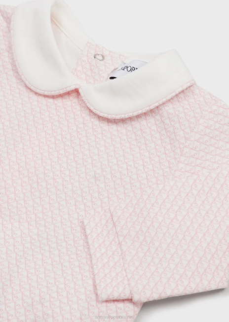 fată R802G2630 costume cu guler Peter Pan și vultur op-art peste tot Armani roz