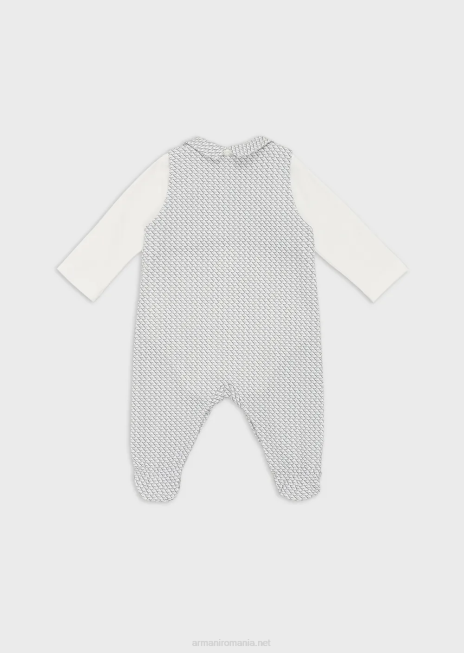 fată R802G2632 set cadou format dintr-un costume op-art cu vultur și body Armani