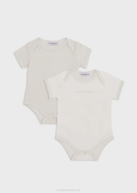 fată R802G2635 set cadou de două body-uri cu vultur op-art peste tot Armani