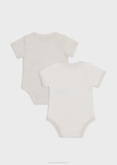 fată R802G2635 set cadou de două body-uri cu vultur op-art peste tot Armani