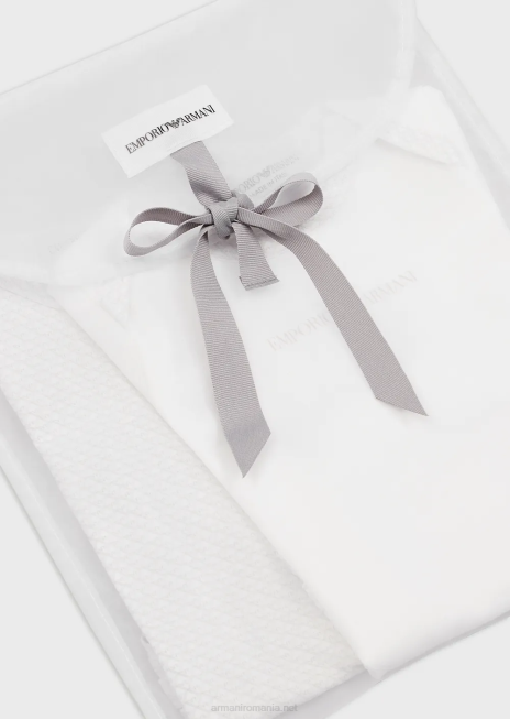 fată R802G2636 set cadou de două body-uri cu vultur op-art peste tot Armani