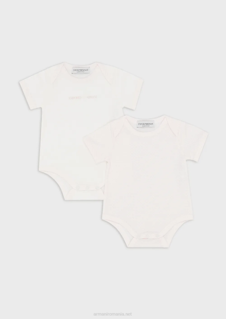 fată R802G2637 set cadou de două body-uri cu vultur op-art peste tot Armani roz