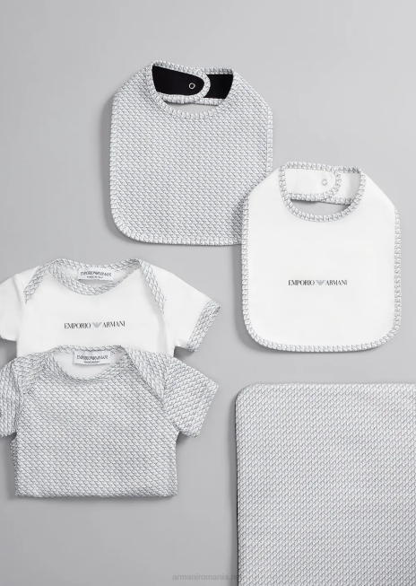 fată R802G2638 set cadou de două body-uri cu vultur op-art peste tot Armani