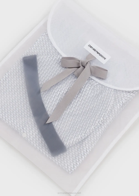 fată R802G2648 Set cadou format din cizme op-art de vultur, bavetă, costume și bonetă Armani