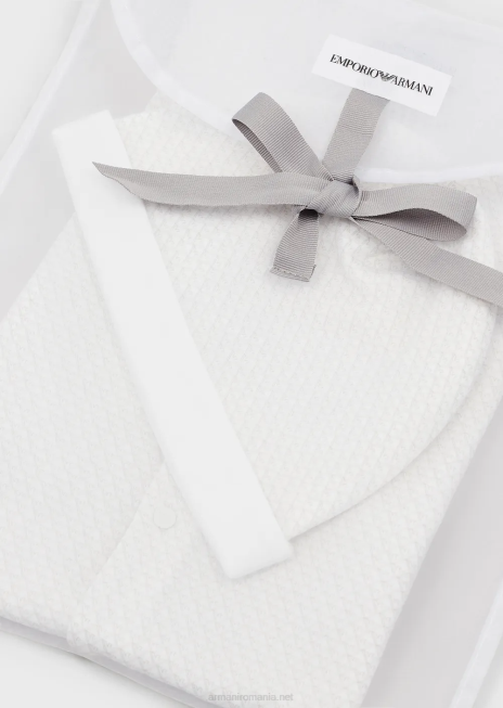 fată R802G2650 Set cadou format din cizme op-art de vultur, bavetă, costume și bonetă Armani